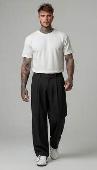 PANTALONI NERI CON PINCE VITA MEDIA - IMPERIAL - ART. PE6ILBQ