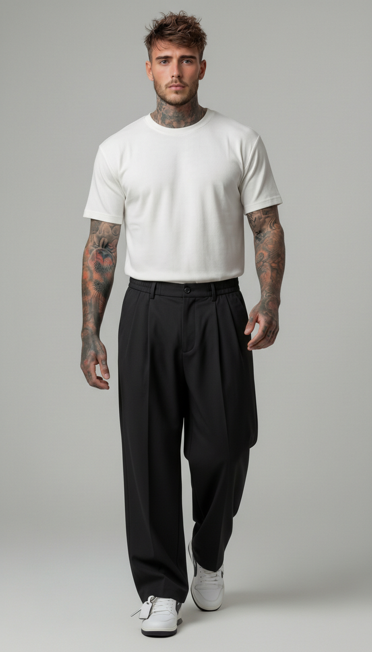 PANTALONI NERI CON PINCE VITA MEDIA - IMPERIAL - ART. PE6ILBQ