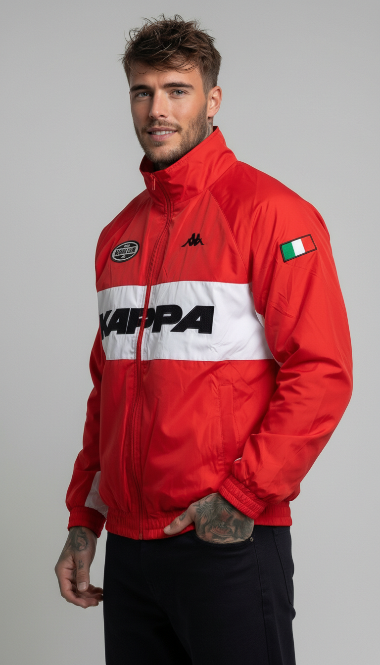 GIUBBINO  AUTHENTIC SULLIX - KAPPA - ART. 382568 W COL ROSSO