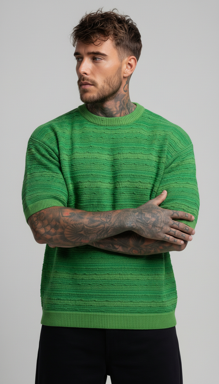 T-SHIRT UOMO IN MAGLIA DEVORE'  - BERNA - ART. 261013  PIU' COLORI