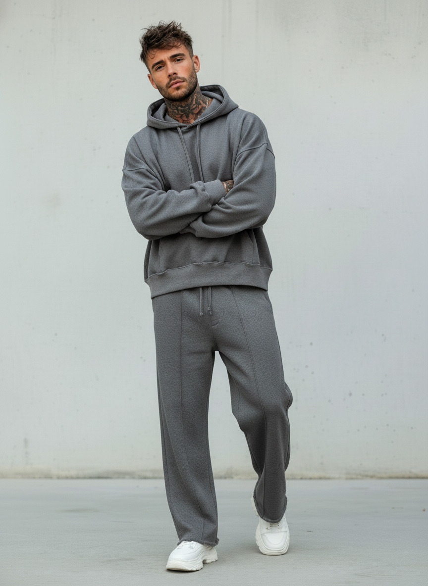 PANTALONE IN  FELPA TUTA PALAZZO NERVATURA - BERNA - ART. 252393