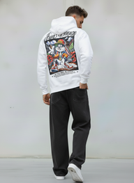 FELPA CON CAPPUCCIO BUGS BUNNY - B.U. - ART. W25 / H - 41 COL BIANCO