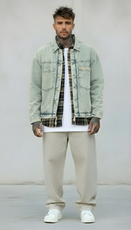 GIUBBINO JEANS EFFETTO VINTAGE IMBOTTITO - CATCH- ART. 4598 COL. VINTAGE JEANS