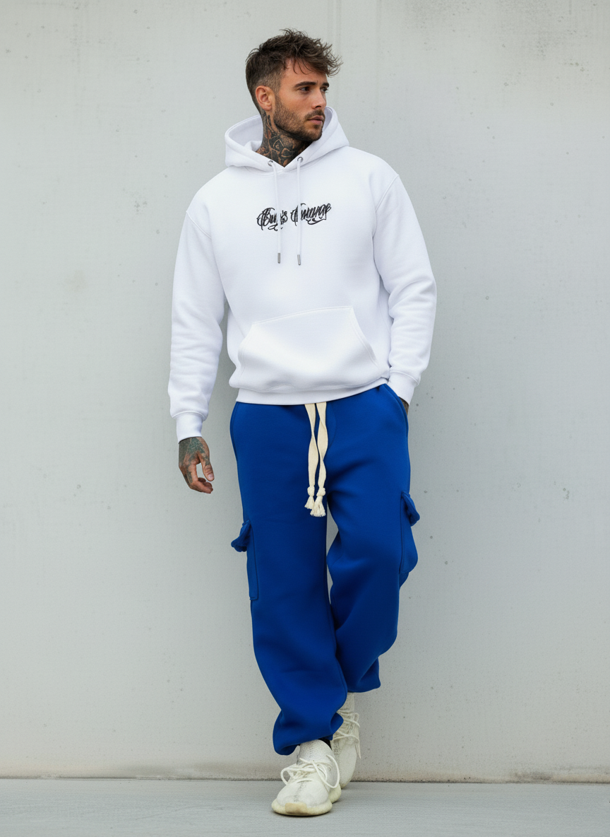 PANTALONE DI TUTA CARGO TASCONE - HAMEN - ART. TIZIANO - COL. BLU ROYAL