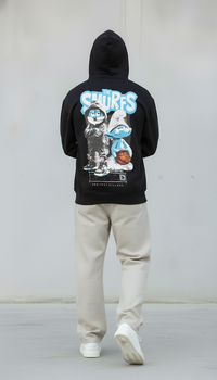 FELPA CON CAPPUCCIO SMURFS PUFFI   - B.U. - ART. W 25 / H 56