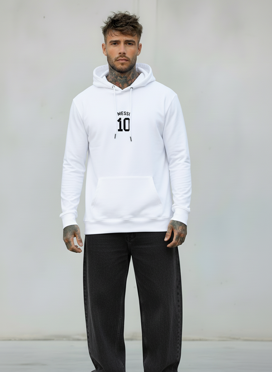 FELPA CON CAPPUCCIO - E. - ART. MESSI
