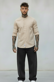 CAMICIA COREANA - BERNA - ART. 23023780 - COL. SABBIA