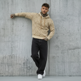 MAGLIONE CON CAPPUCCIO VANISE' PUNTO CESTO - BERNA - ART. 246015607 - COL. SABBIA / BEIGE