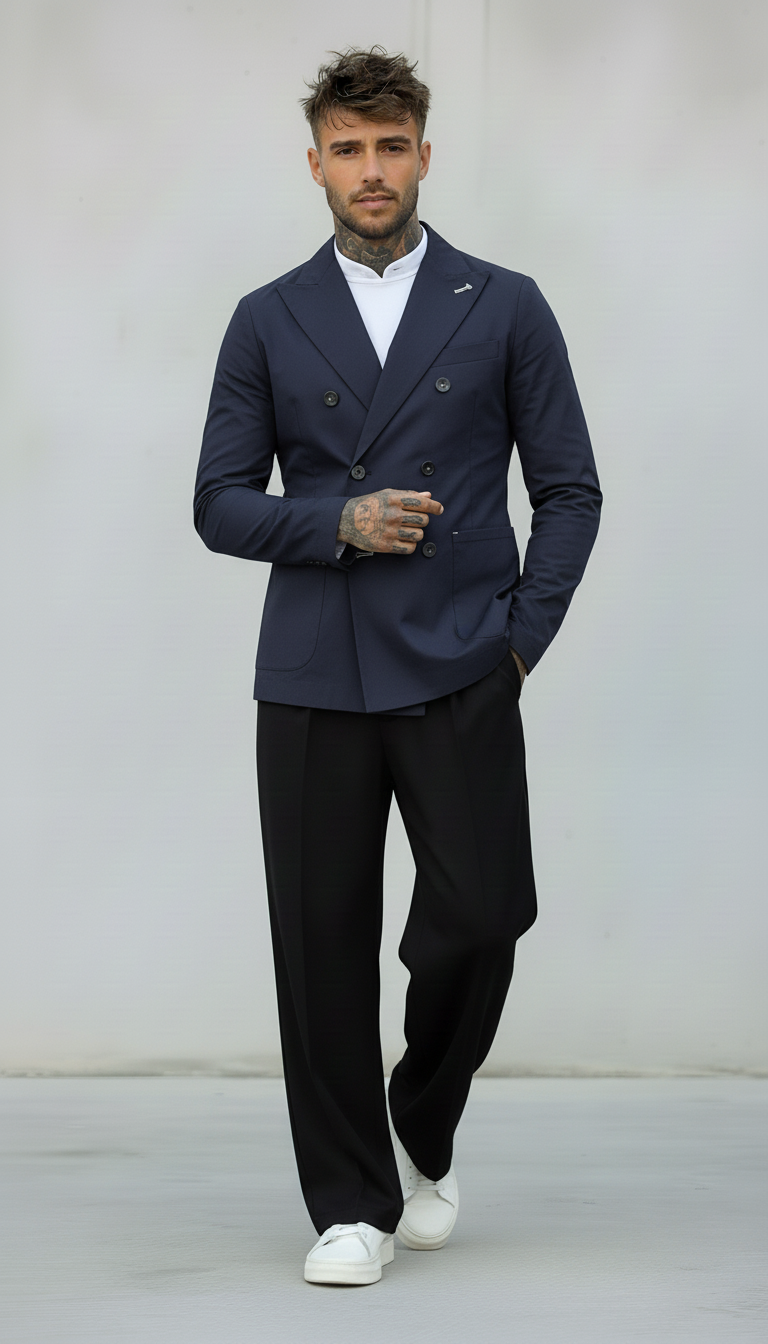 GIACCA DOPPIO PETTO TECNICA - BERNA - *ART. 2302793 - COL. BLU