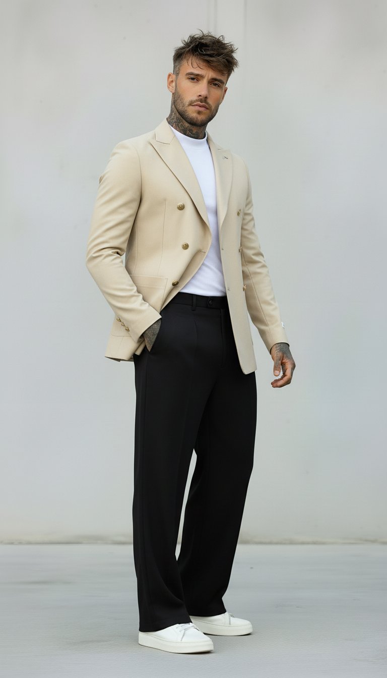 GIACCA TECNICA DOPPIO PETTO - BERNA - *ART. 23014880 - COL. SABBIA