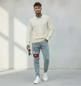 JEANS - HAMEN - DIPINTO A MANO -  ART. SNOOPY