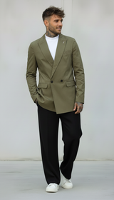 GIACCA DOPPIO PETTO STRETCH - BL.11 - *ART. BL230257 - COL. MILITARE