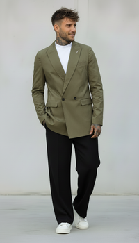 GIACCA DOPPIO PETTO STRETCH - BL.11 - *ART. BL230257 - COL. MILITARE