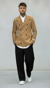 GIACCA DOPPIO PETTO - BERNA - *ART. 23028537 - COL. CAMMELLO