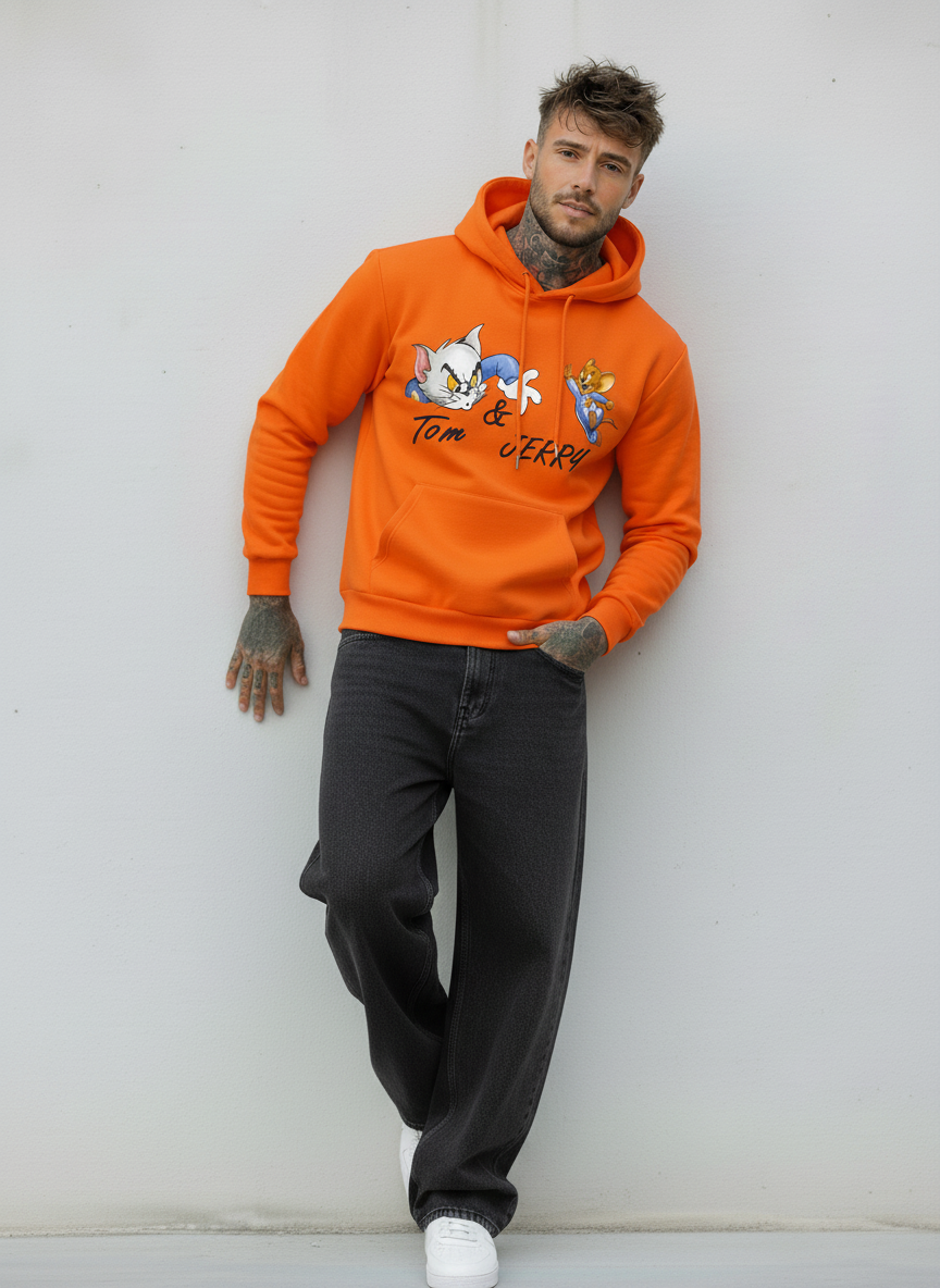 FELPA CON CAPPUCCIO TOM & JERRY - B.U. - ART. W25 / H - 10