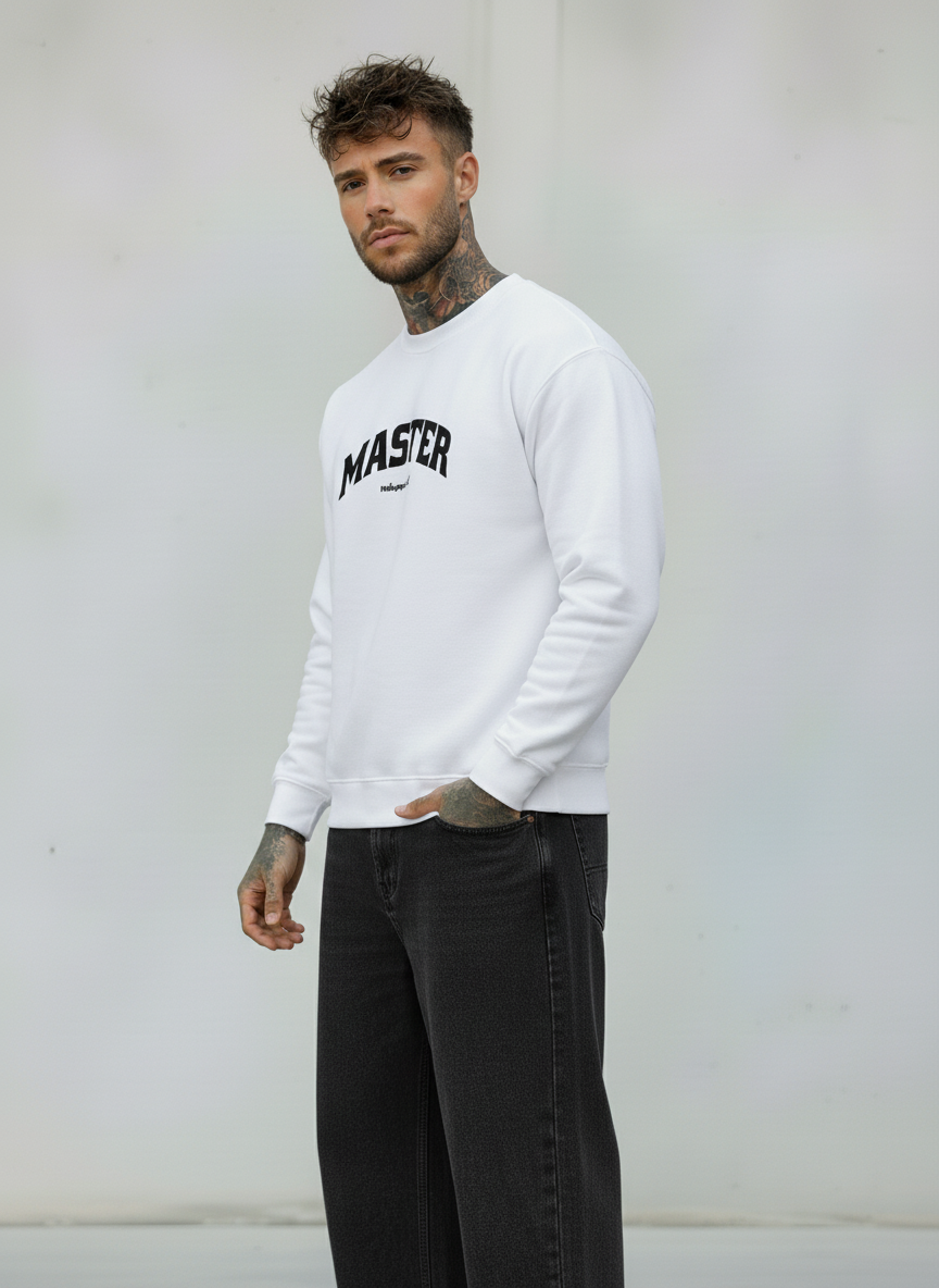 FELPA GIROCOLLO MUHAMMAD ALI - E. - ART. MASTER - COL. BIANCO