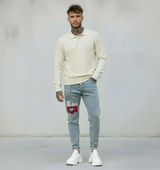 JEANS - HAMEN - DIPINTO A MANO -  ART. SNOOPY