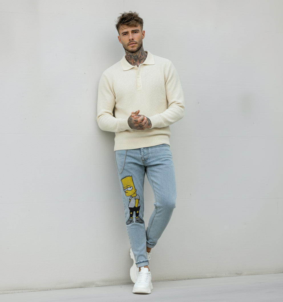 JEANS - HAMEN - DIPINTO A MANO -  ART. BART II