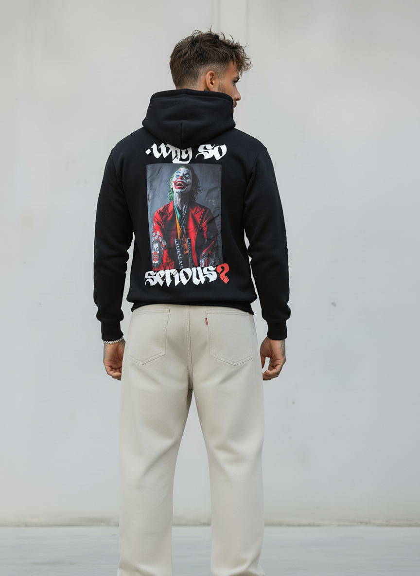 FELPA CON CAPPUCCIO JOKER - E. - ART. WHY SO SERIOUS?