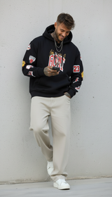 FELPA CON CAPPUCCIO JORDAN 23   - B.U. - ART. W25 / H 55