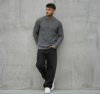 GIROCOLLO MAGLIA ROTTURE COSTA INGLESE KIR  - BL.11 - *ART. KIAN65 - COL. GRIGIO MEDIO