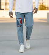 JEANS - HAMEN - DIPINTO A MANO -  ART. SNOOPY 10