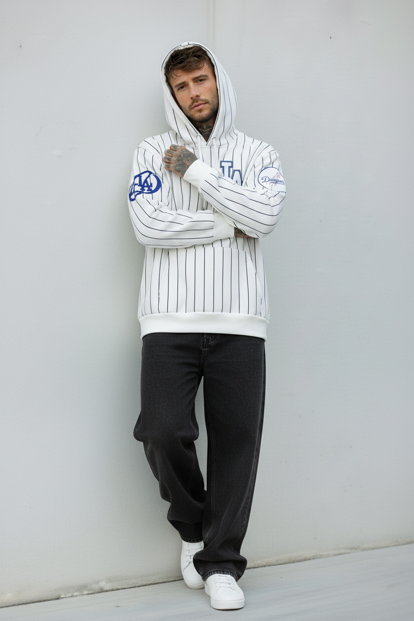 FELPA CON CAPPUCCIO LA DODGERS - B.U. - ART. W25 / H - 29