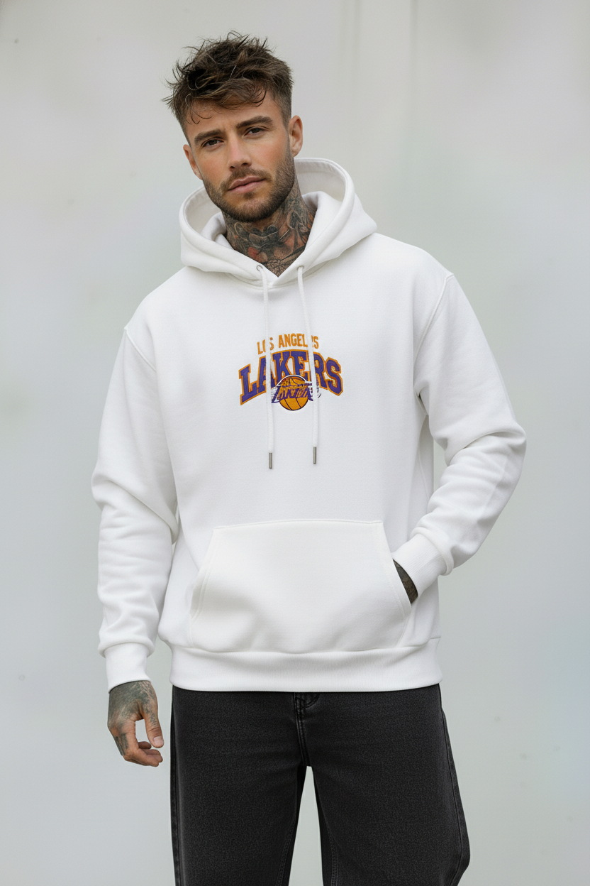 FELPA CON CAPPUCCIO LAKERS   - B.U. - ART. W25 / H 54
