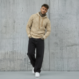 MAGLIONE CON CAPPUCCIO VANISE' PUNTO CESTO - BERNA - ART. 246015607 - COL. SABBIA / BEIGE