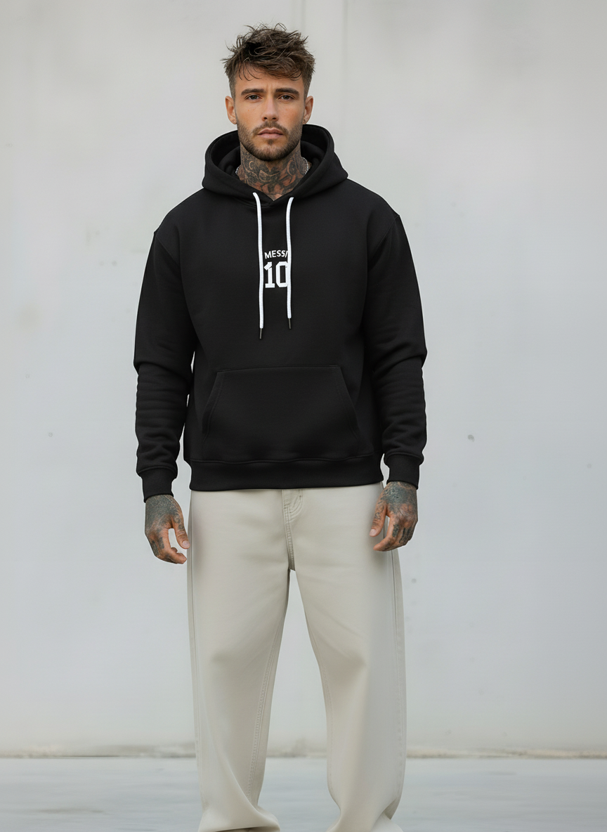 FELPA CON CAPPUCCIO - E. - ART. MESSI