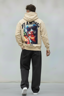 FELPA CON CAPPUCCIO - E. - ART. FLAMING JOKER - COL. BEIGE