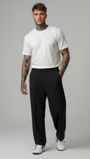 PANTALONI REGULAR -FIT CON VITA ELASTICA  E PIEGHE - IMPERIAL - ART. PE6HLCX