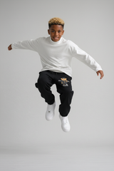 PANTALONE DI TUTA BAMBINO OVER  PIU' COLORI - STAMPA ORSO  - HAMEN - ART. ORSO
