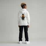 FELPA OVER BAMBINO CON CAPPUCCIO BOXY FIT OVER -  ORSO  PIU' COLORI - HAMEN