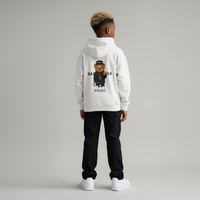 FELPA OVER BAMBINO CON CAPPUCCIO BOXY FIT OVER -  ORSO  PIU' COLORI - HAMEN