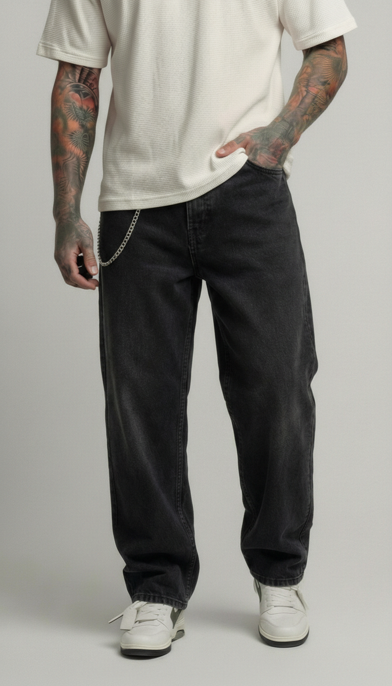 JEANS UOMO  LOOSE FIT  BLACK - ONLY&SONS - ART. 22026778
