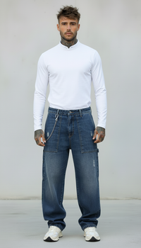 JEANS WORK DISTRESSED - BERNA - ART. 25200030 - COL. DENIM