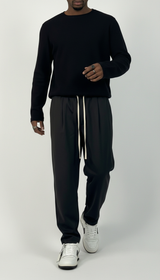 PANTALONI NERO CON COULISSE  - IMPERIAL - ART. PC8QLBQ