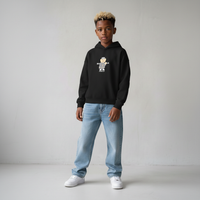 FELPA OVER BAMBINO CON CAPPUCCIO BOXY FIT OVER -  ORSO  PIU' COLORI - HAMEN