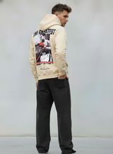FELPA CON CAPPUCCIO MUHAMMAD ALI - E. - ART. THE GREATEST - COL. BEIGE