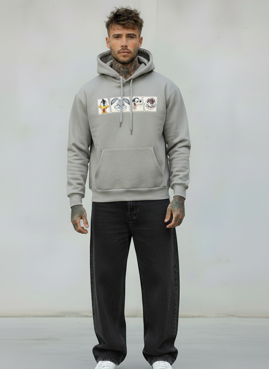 FELPA CON CAPPUCCIO LOONEY TUNES - B.U. - ART. W25 / H-20