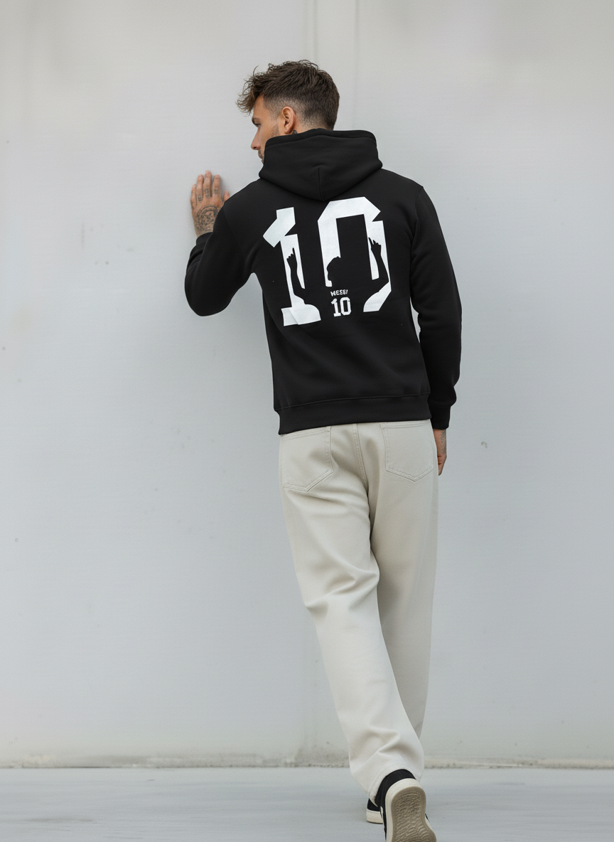 FELPA CON CAPPUCCIO - E. - ART. MESSI