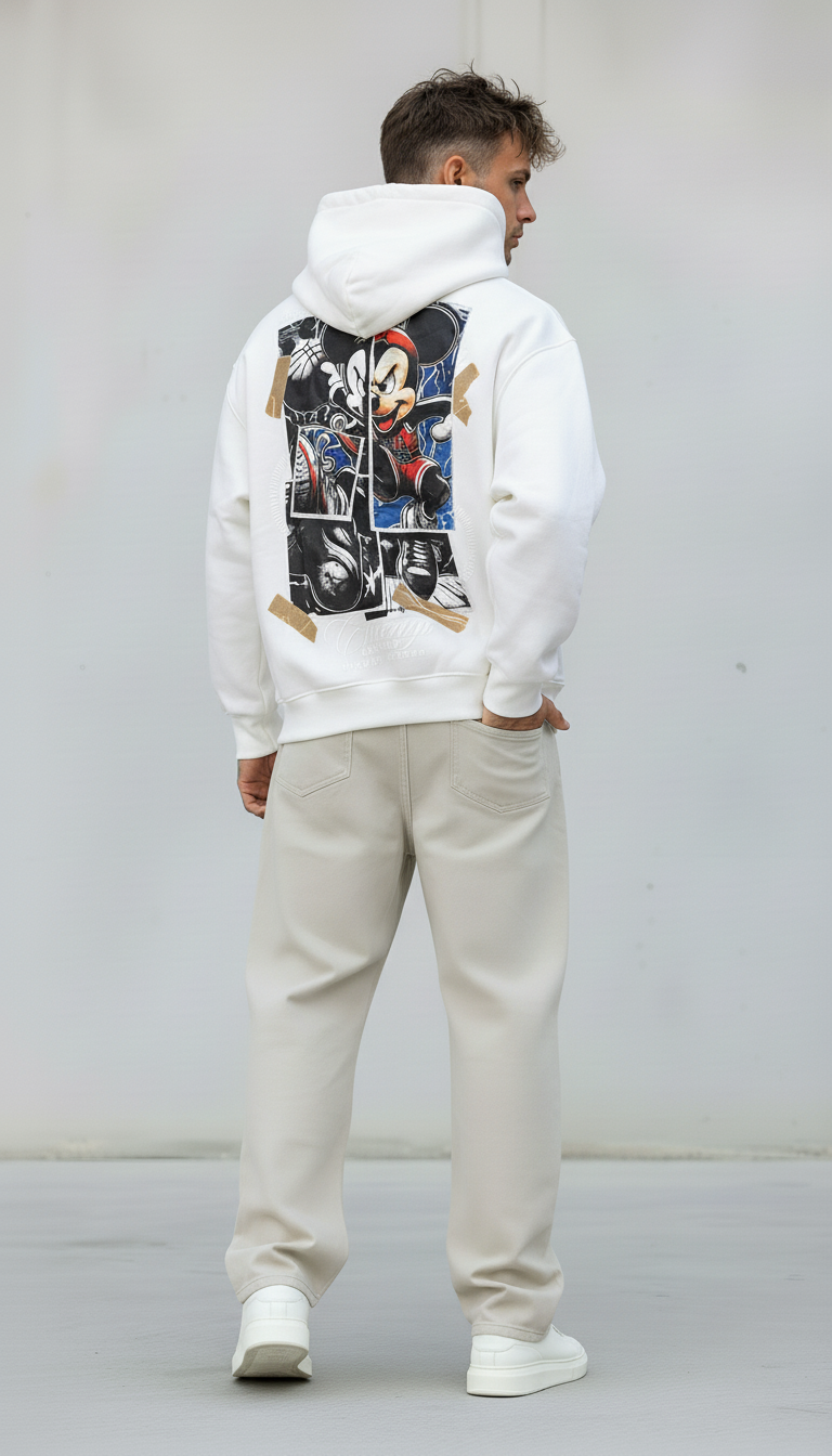 FELPA CON CAPPUCCIO MOUSE    - B.U. - ART. W 25 / H 47