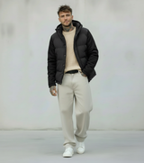 GIUBBOTTO CON CAPPUCCIO MANICHE TESSUTO - BERNA - ART. 2463791 - COL. NERO