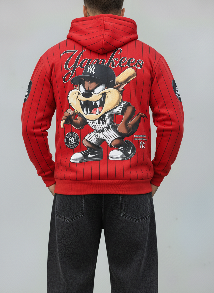 FELPA CON CAPPUCCIO YANKESS TAZMANIA - B.U. - ART. W25 / H - 16