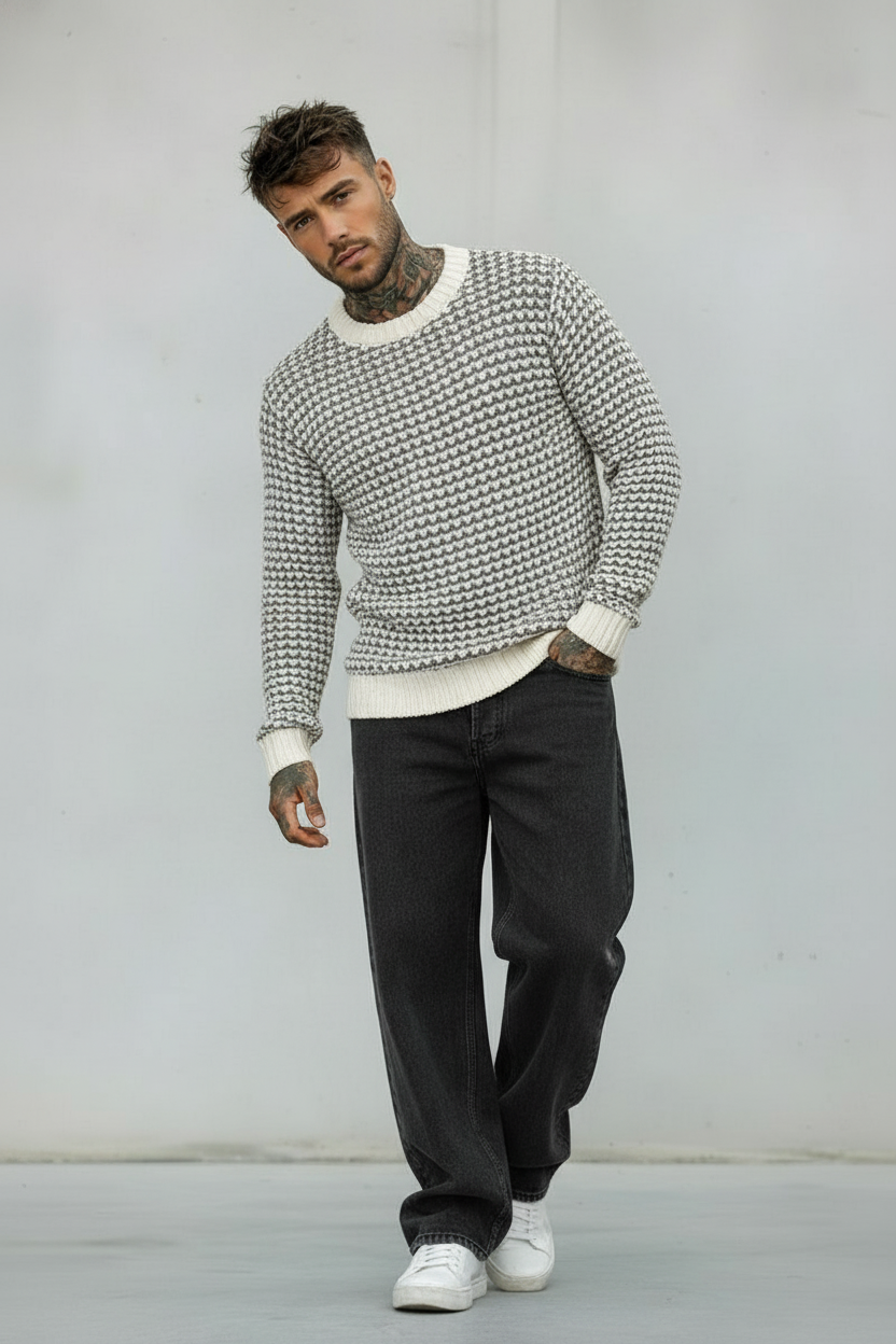 GIROCOLLO PANNOCCHIA BICOLORE - BERNA - ART. 233110338 - COL. PANNA / PERLA