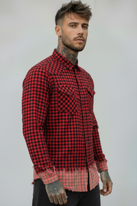 CAMICIA10 SFUMATA - BERNA - ART. 20501044 COL. ROSSO