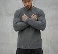 GIROCOLLO MAGLIA ROTTURE COSTA INGLESE KIR  - BL.11 - *ART. KIAN65 - COL. GRIGIO MEDIO