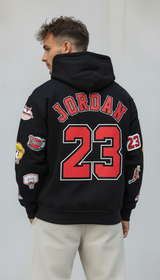 FELPA CON CAPPUCCIO JORDAN 23   - B.U. - ART. W25 / H 55