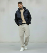 GIUBBOTTO CON CAPPUCCIO MANICHE TESSUTO - BERNA - ART. 2463793 - COL. BLU